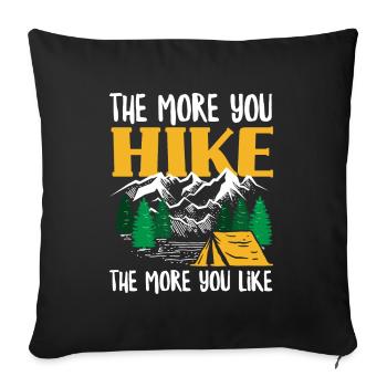 Funny Hiking Gift - Sofa pillowcase 17,3'' x 17,3'' (45 x 45 cm) - black - Front