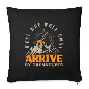 Funny Hiking Gift - Sofa pillowcase 17,3'' x 17,3'' (45 x 45 cm) - black - Front