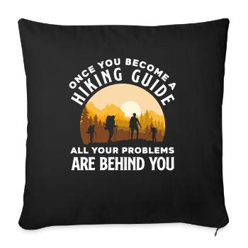 Funny Hiking Gift - Sofa pillowcase 17,3'' x 17,3'' (45 x 45 cm) - black - Front