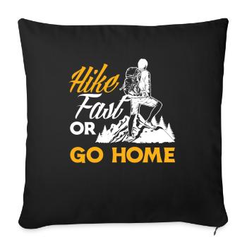 Funny Hiking Gift - Sofa pillowcase 17,3'' x 17,3'' (45 x 45 cm) - black - Front