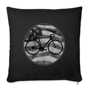 Road bike print for cyclists and road cyclists - Sofa pillowcase 17,3'' x 17,3'' (45 x 45 cm) - black - Front