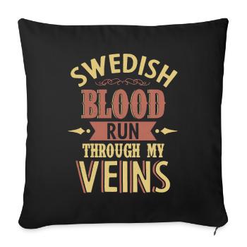 Swedish - Sofa pillowcase 17,3'' x 17,3'' (45 x 45 cm) - black - Front