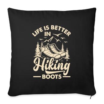 Funny Hiking Gift - Sofa pillowcase 17,3'' x 17,3'' (45 x 45 cm) - black - Front