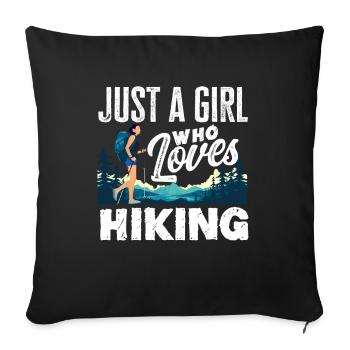 Funny Hiking Gift - Sofa pillowcase 17,3'' x 17,3'' (45 x 45 cm) - black - Front