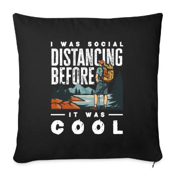 Funny Hiking Gift - Sofa pillowcase 17,3'' x 17,3'' (45 x 45 cm) - black - Front