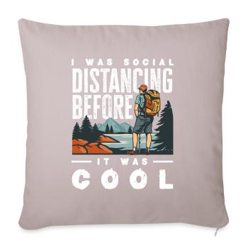 Funny Hiking Gift - Sofa pillowcase 17,3'' x 17,3'' (45 x 45 cm) - light taupe - Front
