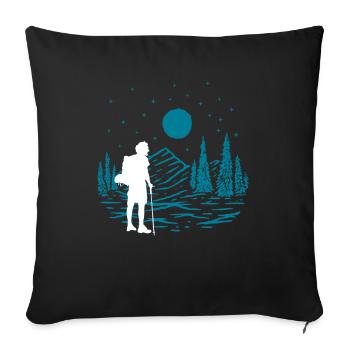 Funny Hiking Gift - Sofa pillowcase 17,3'' x 17,3'' (45 x 45 cm) - black - Front