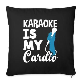 Karaoke Singer Singing Karaoke Singer Music - Sofa pillowcase 17,3'' x 17,3'' (45 x 45 cm) - black - Front