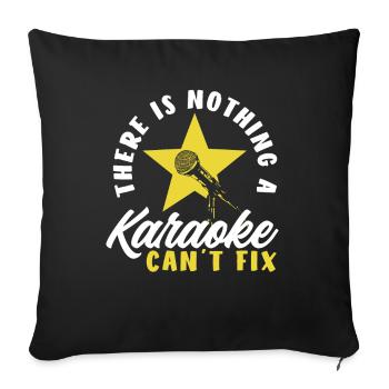 Karaoke Singer Singing Karaoke Singer Music - Sofa pillowcase 17,3'' x 17,3'' (45 x 45 cm) - black - Front