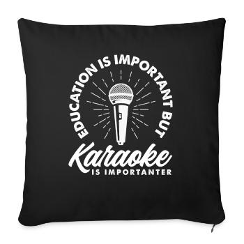 Karaoke Singer Singing Karaoke Singer Music - Sofa pillowcase 17,3'' x 17,3'' (45 x 45 cm) - black - Front