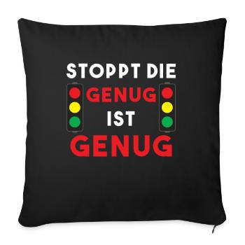 Stop the traffic light - I've had enough of your lies - Sofa pillowcase 17,3'' x 17,3'' (45 x 45 cm) - black - Front