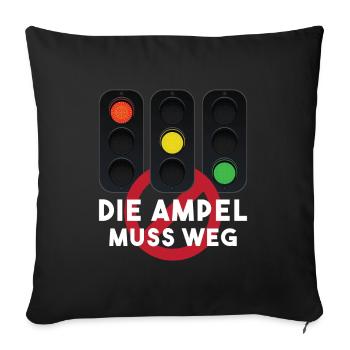 Les feux de circulation doivent disparaître - Housse de coussin décorative 45 x 45 cm - noir - Devant