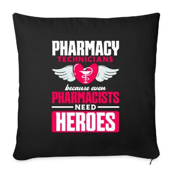 Pharmacist Pharmacist Pharmacy Gift - Sofa pillowcase 17,3'' x 17,3'' (45 x 45 cm) - black - Front