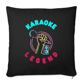 Karaoke Singer Singing Karaoke Singer Music - Sofa pillowcase 17,3'' x 17,3'' (45 x 45 cm) - black - Front
