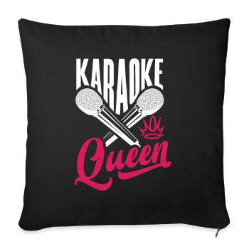 Karaoke Singer Singing Karaoke Singer Music - Sofa pillowcase 17,3'' x 17,3'' (45 x 45 cm) - black - Front