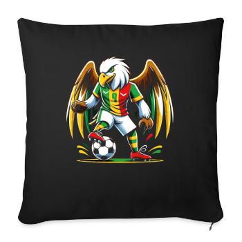 Mali Malian Eagle Football Supporter Jersey - Sofa pillowcase 17,3'' x 17,3'' (45 x 45 cm) - black - Front