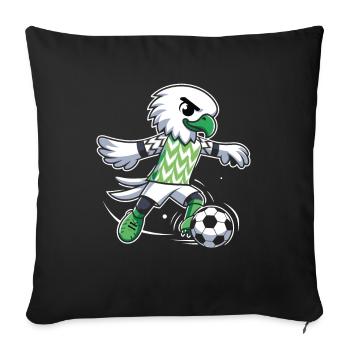 Nigeria Nigerian Eagle Football Supporter Jersey - Sofa pillowcase 17,3'' x 17,3'' (45 x 45 cm) - black - Front