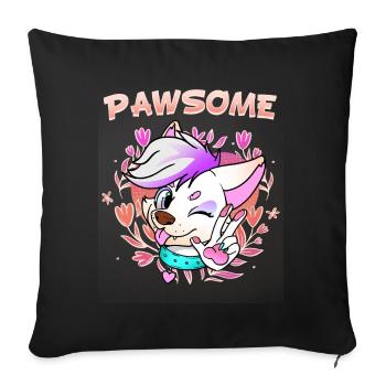 Pawsome I Furry Fandom Cospaly - Sofakissenbezug 45 x 45 cm - Schwarz - Vorne