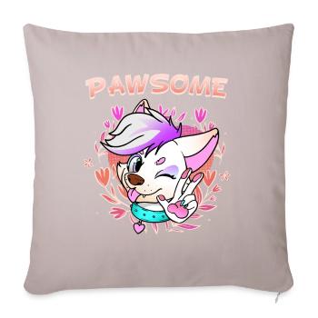 Pawsome I Furry Fandom Cospaly - Sofakissenbezug 45 x 45 cm - helles Taupe - Vorne
