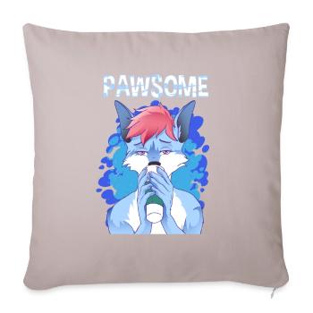 Pawsome I Furry Fandom Cospaly - Sofakissenbezug 45 x 45 cm - helles Taupe - Vorne