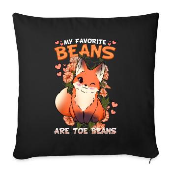 My favorite beans are toe beans I Furry Fandom - Sofa pillowcase 17,3'' x 17,3'' (45 x 45 cm) - black - Front