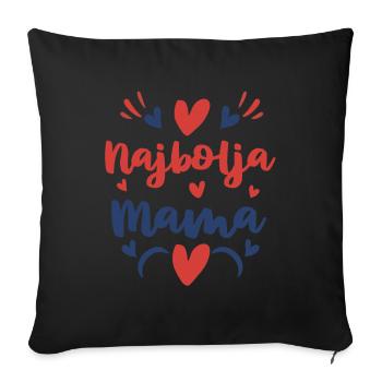 Najbolja Mama I Beste Mutter Muttertag Geschenk - Sofakissenbezug 45 x 45 cm - Schwarz - Vorne