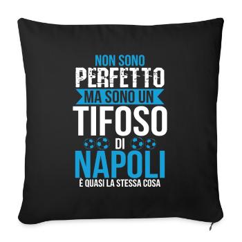 Napoli Gift Fan Napolitano Football Football - Sofa pillowcase 17,3'' x 17,3'' (45 x 45 cm) - black - Front
