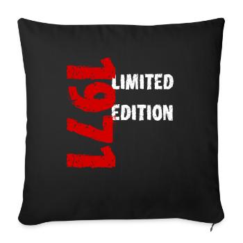 1971 édition limitée anniversaire cadeau femme mari - Housse de coussin décorative 45 x 45 cm - noir - Devant