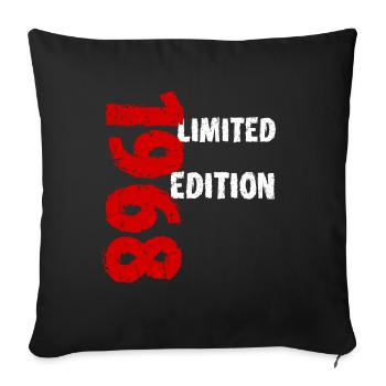1968 Limited Edition Birthday Gift Wife Husband - Sofa pillowcase 17,3'' x 17,3'' (45 x 45 cm) - black - Front