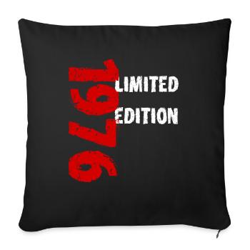 1976 Limited Edition Birthday Gift Wife Husband - Sofa pillowcase 17,3'' x 17,3'' (45 x 45 cm) - black - Front