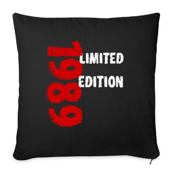 1989 Limited Edition Birthday Gift Wife Husband - Sofa pillowcase 17,3'' x 17,3'' (45 x 45 cm) - black - Front