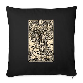 The Hermit I Witchcraft Tarot Card I Fortune - Sofakissenbezug 45 x 45 cm - Schwarz - Vorne