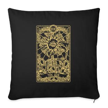The Sun I Goth Tarot Card I Fortune Teller - Sofa pillowcase 17,3'' x 17,3'' (45 x 45 cm) - black - Front