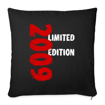 2009 Édition Limitée Anniversaire Cadeau Femme Mari - Housse de coussin décorative 45 x 45 cm - noir - Devant