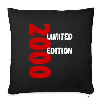 2000 Limited Edition Birthday Gift Wife Husband - Sofa pillowcase 17,3'' x 17,3'' (45 x 45 cm) - black - Front