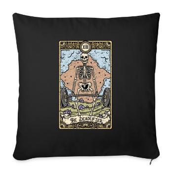 The Deadlifter I Goth Tarot Card I Fortune Teller - Sofakissenbezug 45 x 45 cm - Schwarz - Vorne