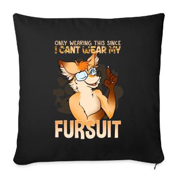 Mes haricots préférés sont les haricots d’orteil I Furry Fandom - Housse de coussin décorative 45 x 45 cm - noir - Devant