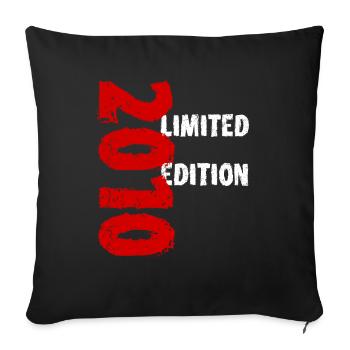 2010 Édition Limitée Anniversaire Cadeau Femme Mari - Housse de coussin décorative 45 x 45 cm - noir - Devant