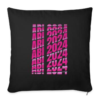 Abitur 2024 Abi Studium Abschlussklasse - Sofakissenbezug 45 x 45 cm - Schwarz - Vorne