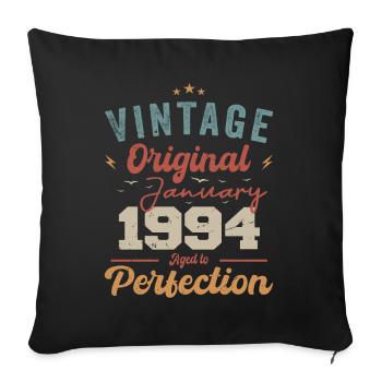 Janvier 1994 Légende depuis 30 ans - Housse de coussin décorative 45 x 45 cm - noir - Devant
