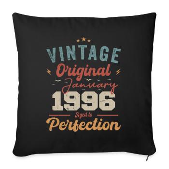 Janvier 1996 Légende depuis 28 ans - Housse de coussin décorative 45 x 45 cm - noir - Devant