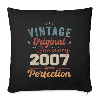January 2007 Legend for 17 years - Sofa pillowcase 17,3'' x 17,3'' (45 x 45 cm) - black - Front