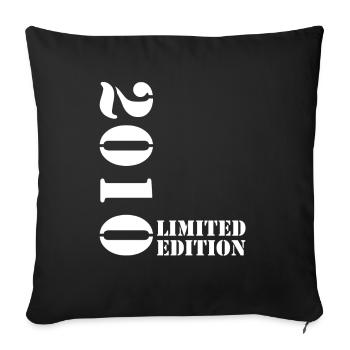 2010 Édition Limitée Anniversaire Cadeau Femme Mari - Housse de coussin décorative 45 x 45 cm - noir - Devant