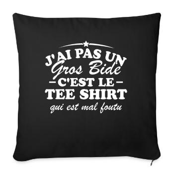 J'ai pas un gros bide - Housse de coussin décorative 45 x 45 cm - noir - Devant