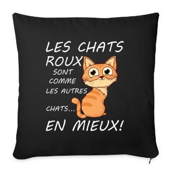 Red cats are just like other cats in a better way - Sofa pillowcase 17,3'' x 17,3'' (45 x 45 cm) - black - Front