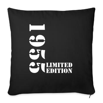 1955 Limited Edition Birthday Gift Wife Husband - Sofa pillowcase 17,3'' x 17,3'' (45 x 45 cm) - black - Front