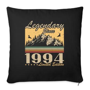 Légendaire depuis 1994 Vintage Vintage Anniversaire - Housse de coussin décorative 45 x 45 cm - noir - Devant