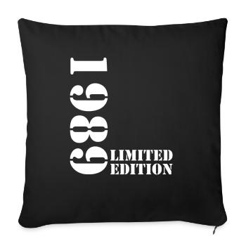 1989 Limited Edition Birthday Gift Wife Husband - Sofa pillowcase 17,3'' x 17,3'' (45 x 45 cm) - black - Front