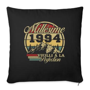 Vintage 1994, Vintage 1994 Birthday Gift - Sofa pillowcase 17,3'' x 17,3'' (45 x 45 cm) - black - Front
