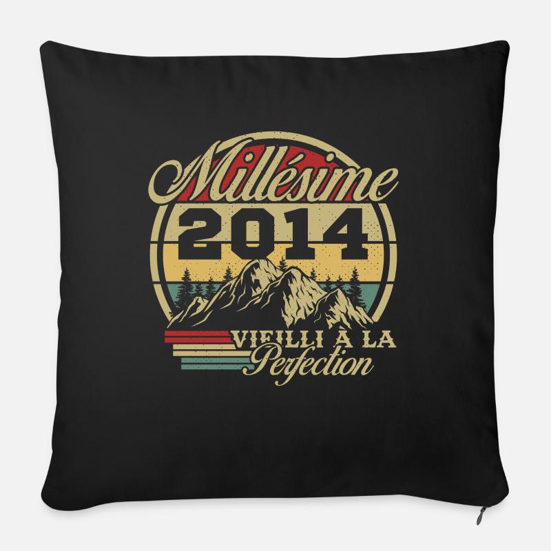 2014 vintage - Sofa pillowcase 17,3'' x 17,3'' (45 x 45 cm) - black